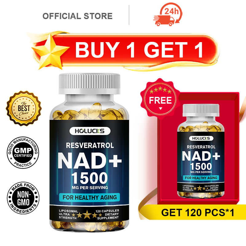 Resveratrol Capsule Anti Aging - Capsules HOLUCKS NAD+, avec NAD+ 1500mg