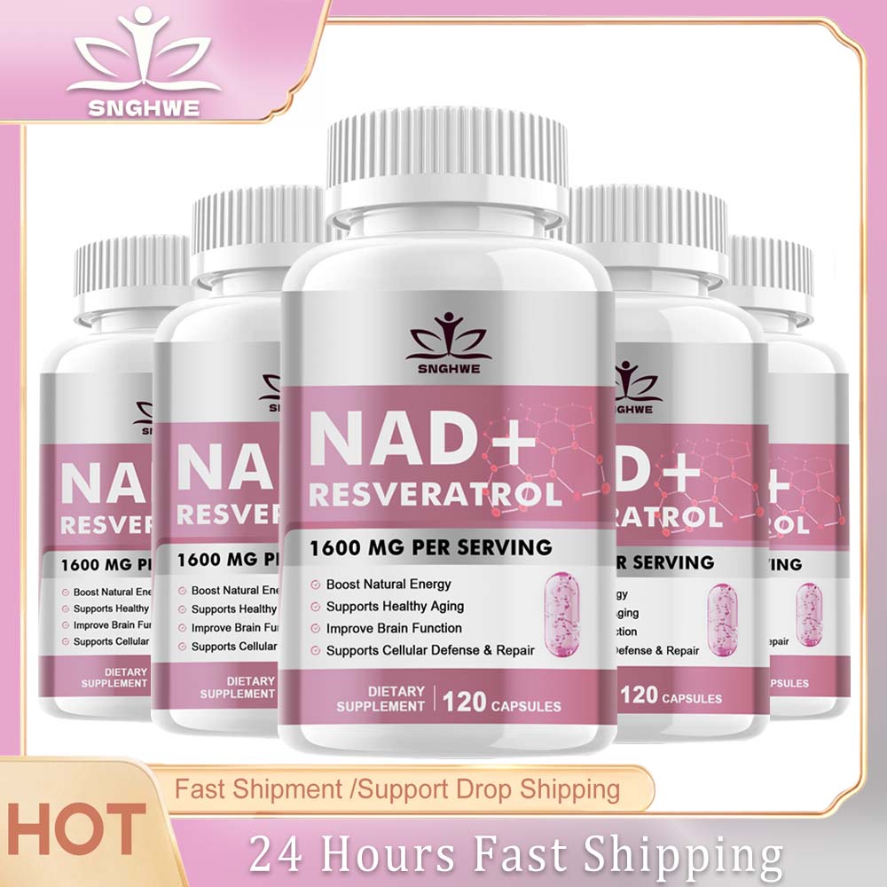 Resveratrol Capsule Anti Aging - Avec supplément de resvératrol NAD +,