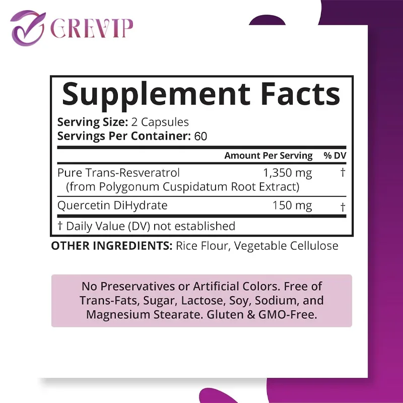 Trans-résveratrol 1500 mg - An - Resveratrol Capsule Anti Aging avis et prix