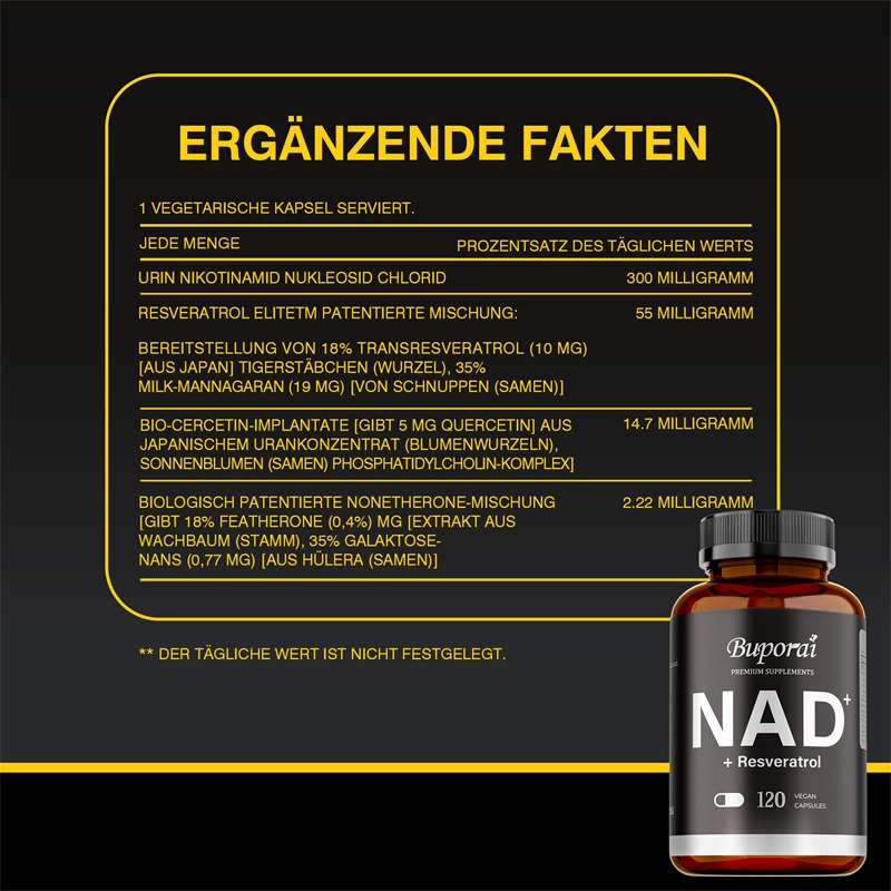 Compléments NAD+ - Anti-âge, r - Resveratrol Capsule Anti Aging avis et prix