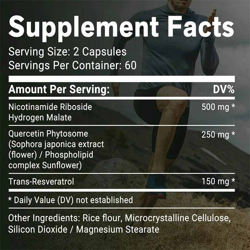NAD+ Nicotinamide Riboside - A - Resveratrol Capsule Anti Aging avis et prix
