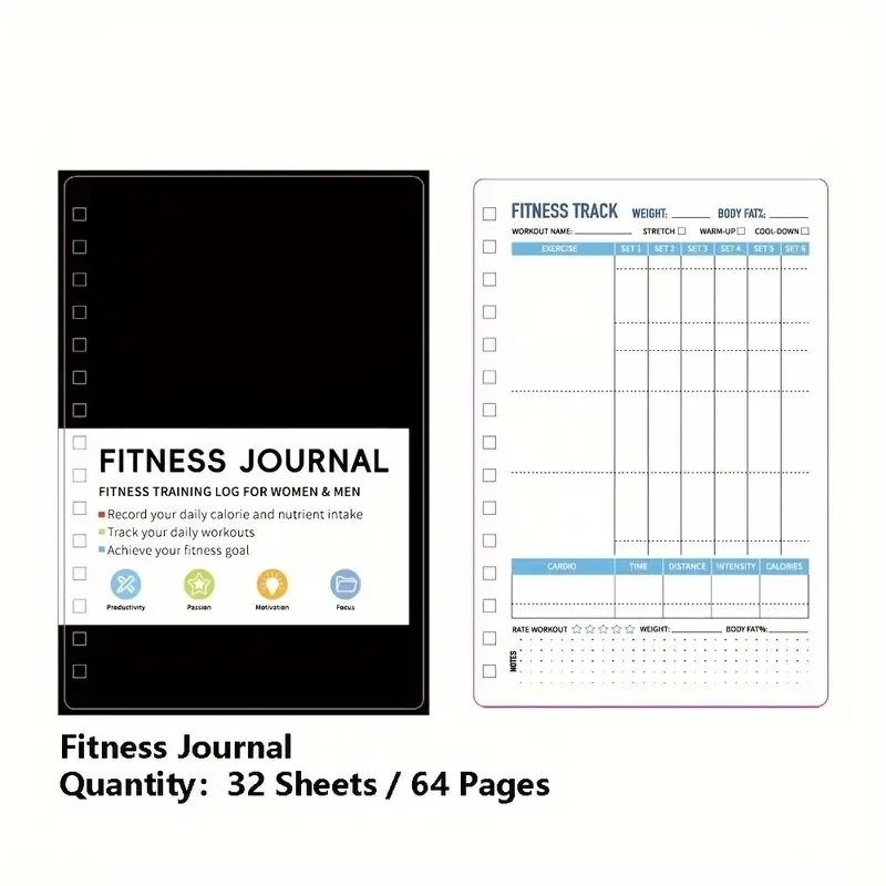 Carnet à spirale pour exercice - Nutrition Fitness Plan avis et prix