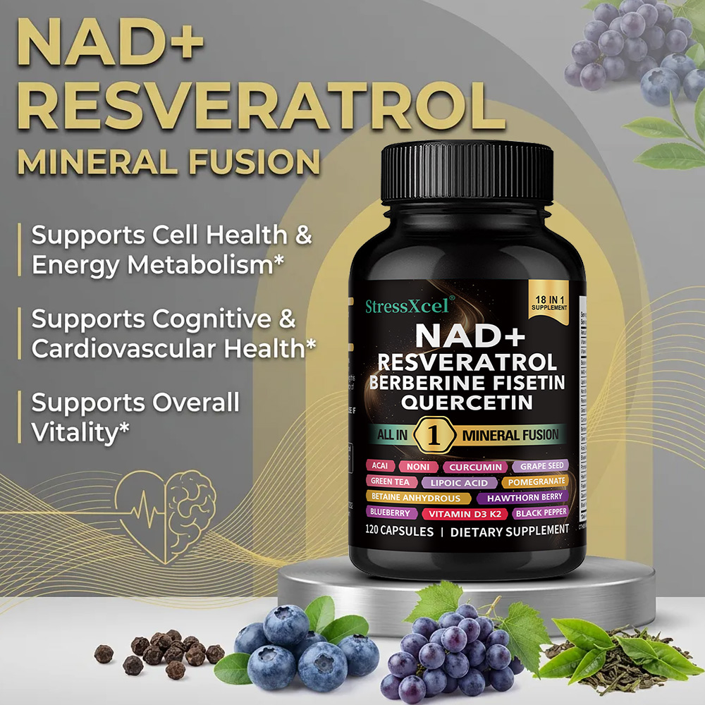 Complément NAD+ avec Resvératr - Resveratrol Capsule Anti Aging avis et prix