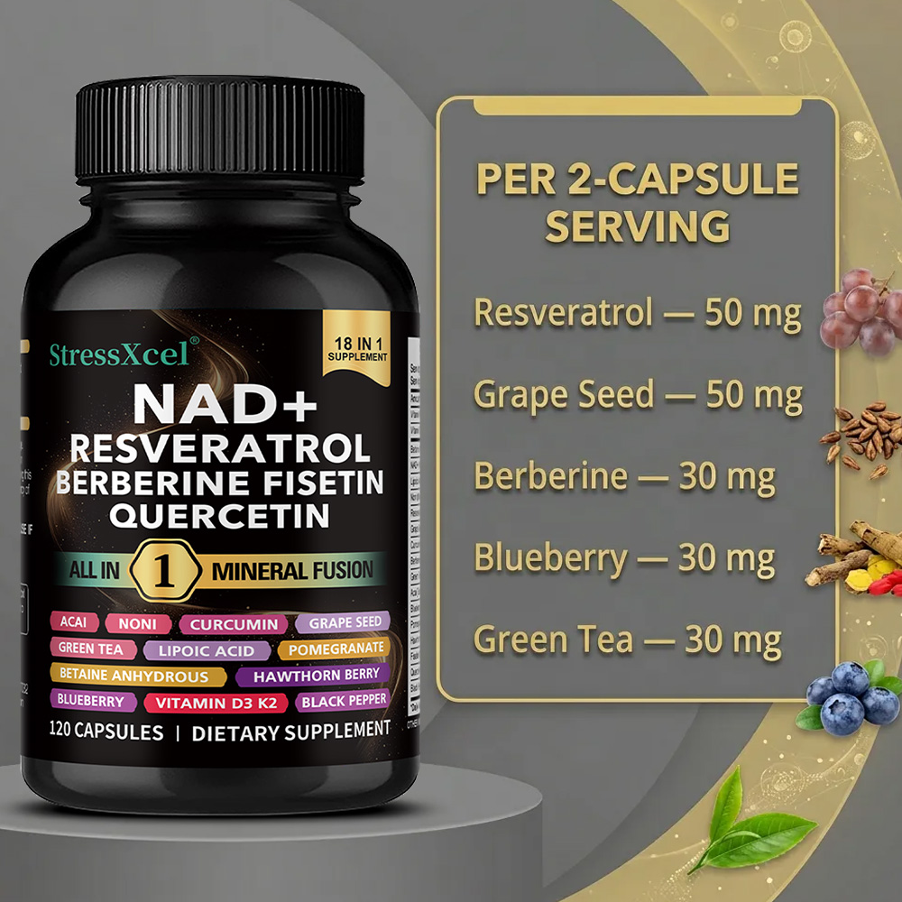 Complément NAD+ avec Resvératr - Resveratrol Capsule Anti Aging avis et prix