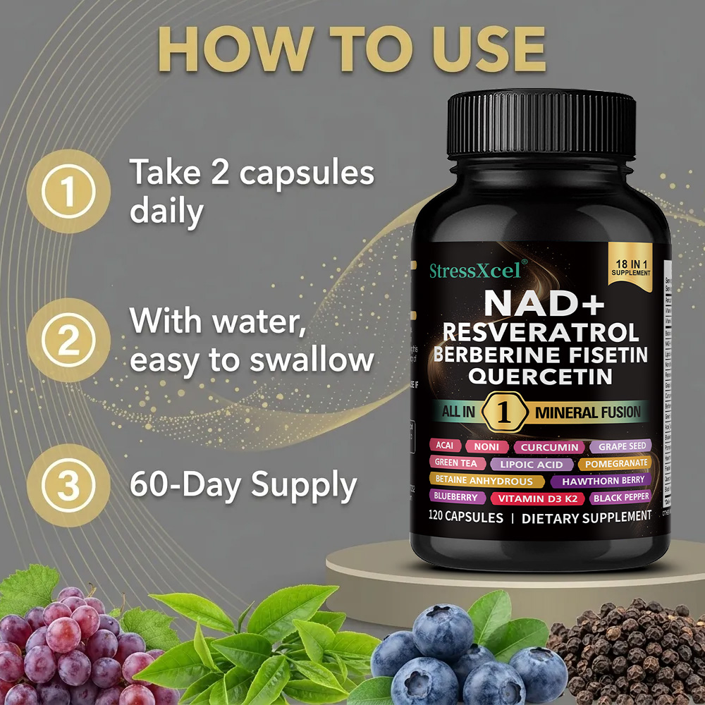 Complément NAD+ avec Resvératr - Resveratrol Capsule Anti Aging avis et prix