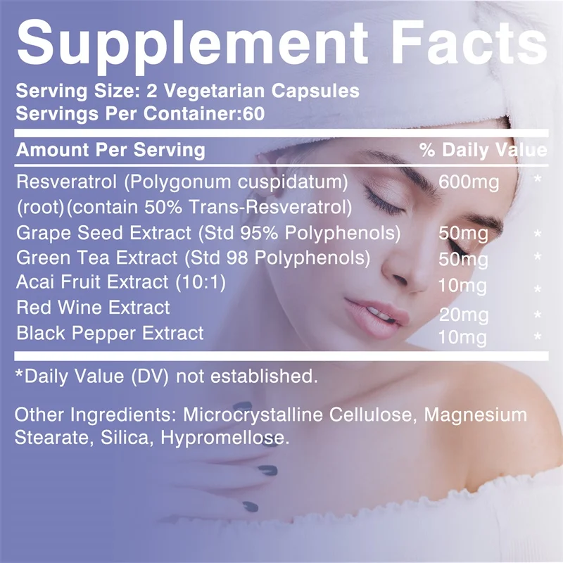Capsules de resvératrol - Anti - Resveratrol Capsule Anti Aging avis et prix