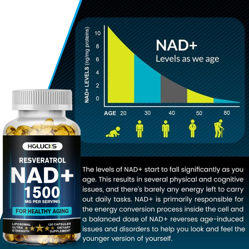 Capsules HOLUCKS NAD+, avec NA - Resveratrol Capsule Anti Aging avis et prix