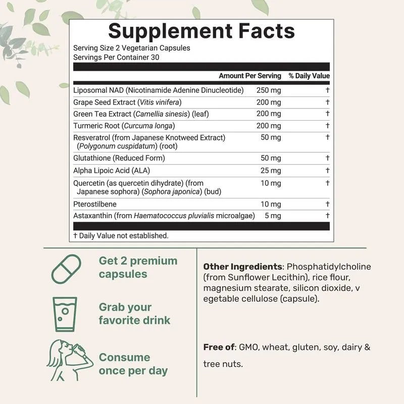 Supplément NAD extra résistant - Resveratrol Capsule Anti Aging avis et prix