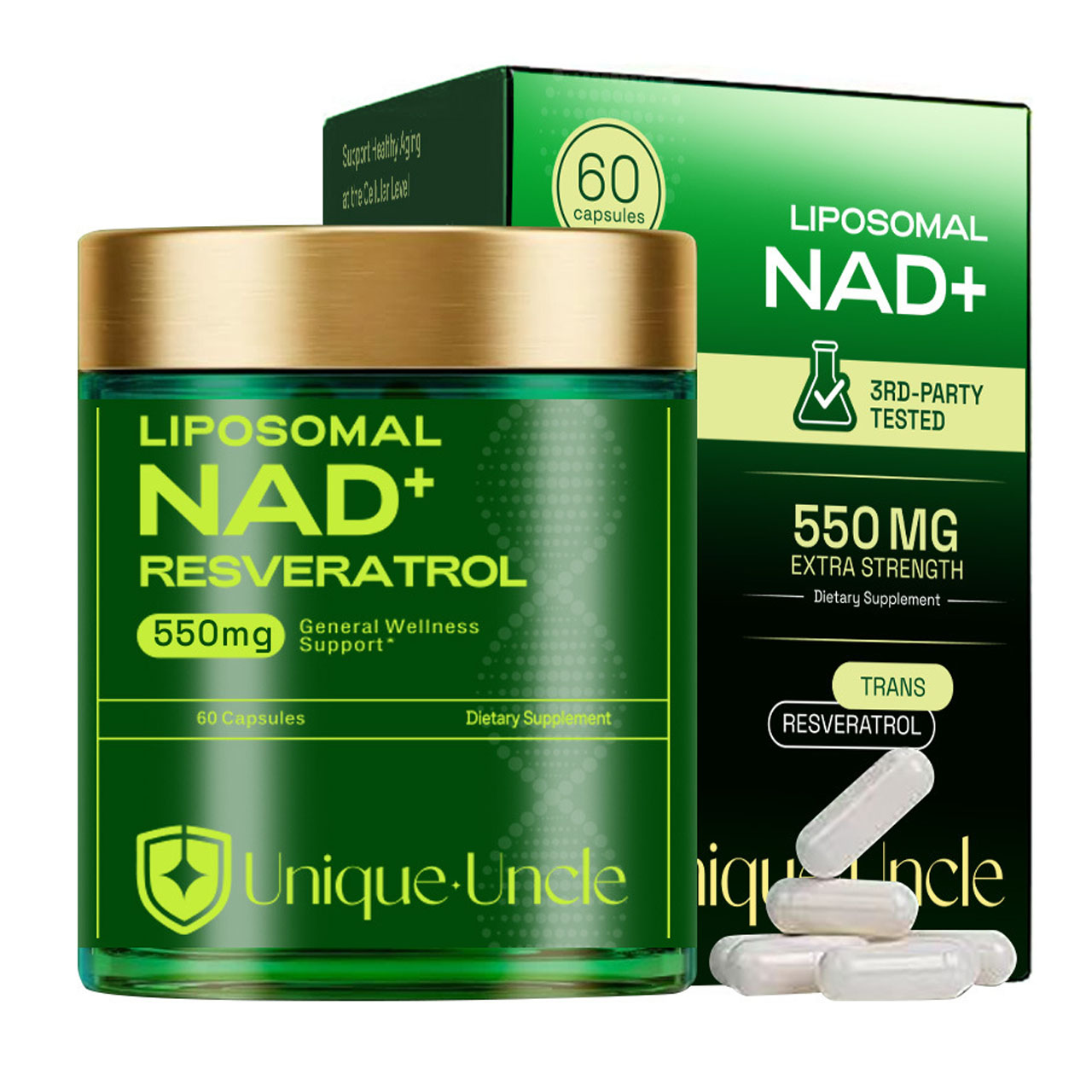 Complément Liposomal NAD+ 550m - Resveratrol Capsule Anti Aging avis et prix